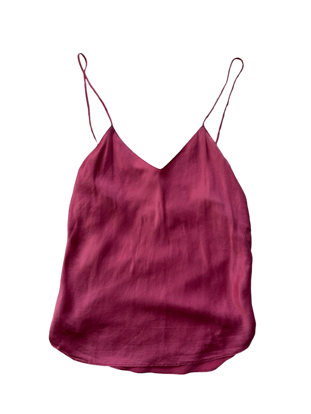 Vintage Y2K Lauren Alexandra 100% Silk Magenta Pink Camisole top XS